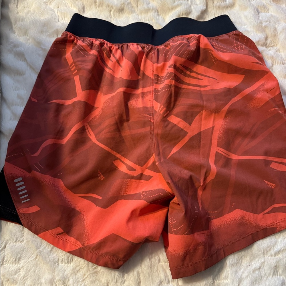 Orange and Black Athletic Shorts